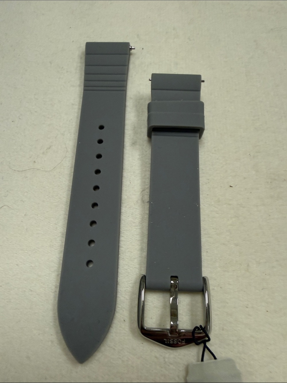 Fossil Gray Silicone Watch Strap 18mm